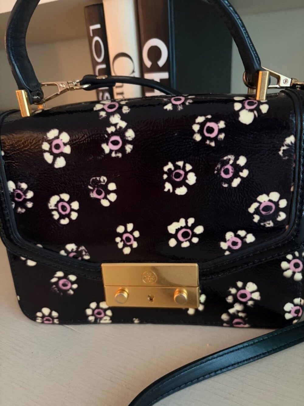 Tory Burch Juliette Floral Printed Bag Top Handle Satchel Crossbody